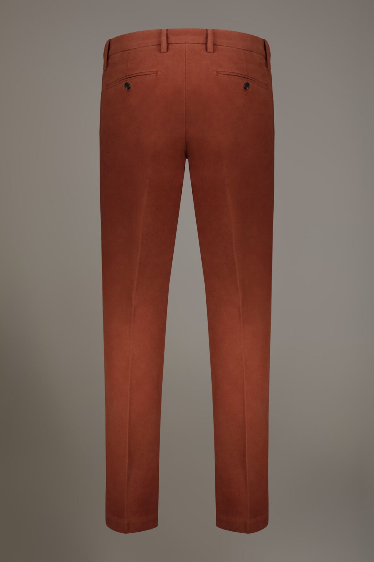 Regular fit chino trousers in moleskin fabric