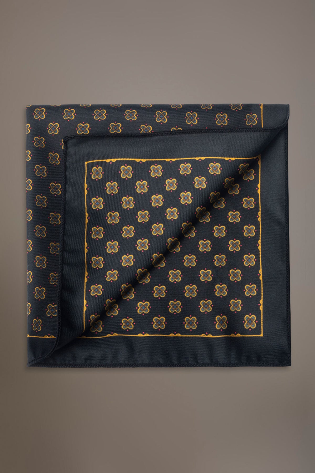 Patterned printed twill Pochette