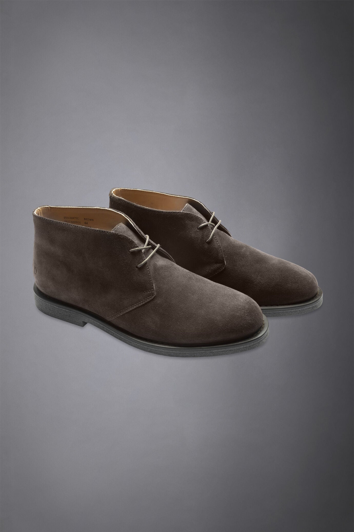 100% suede leather desert boots with rubber sole
