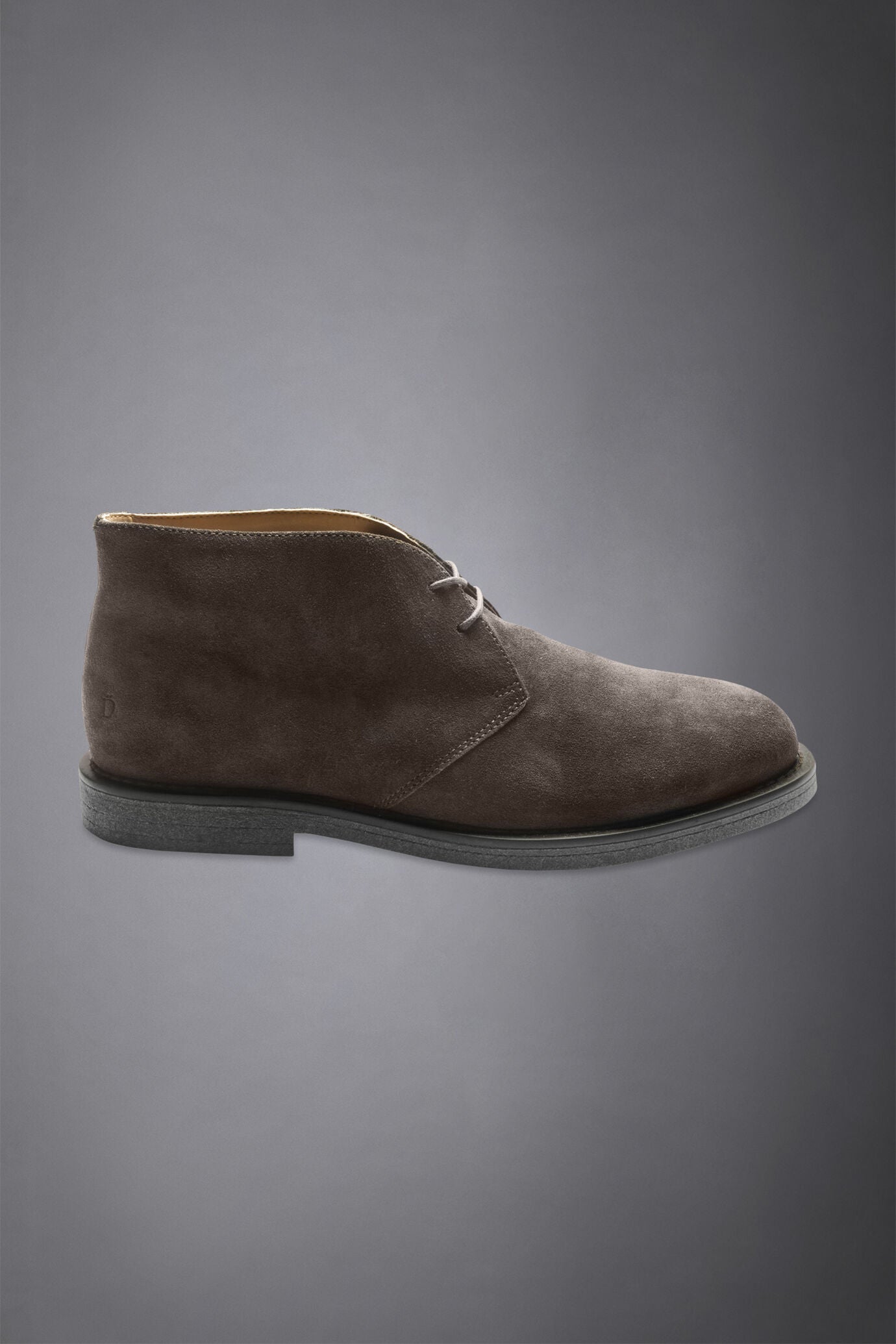100% suede leather desert boots with rubber sole
