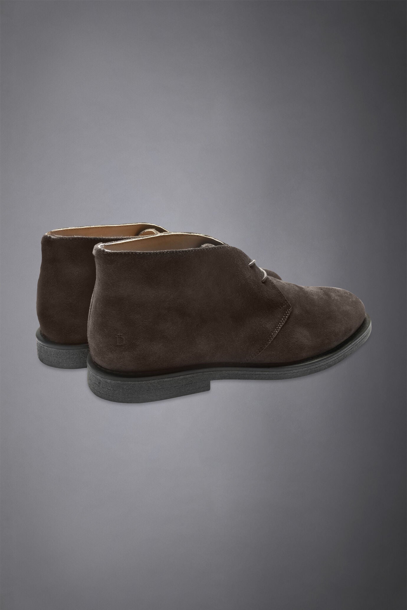 100% suede leather desert boots with rubber sole