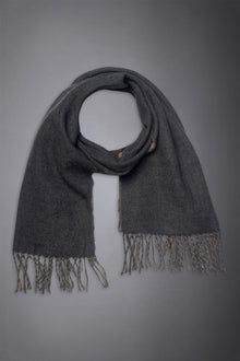 Solid color double face shawl