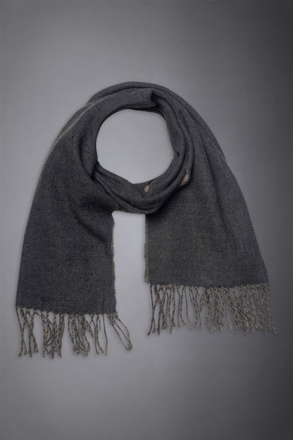 Solid color double face shawl