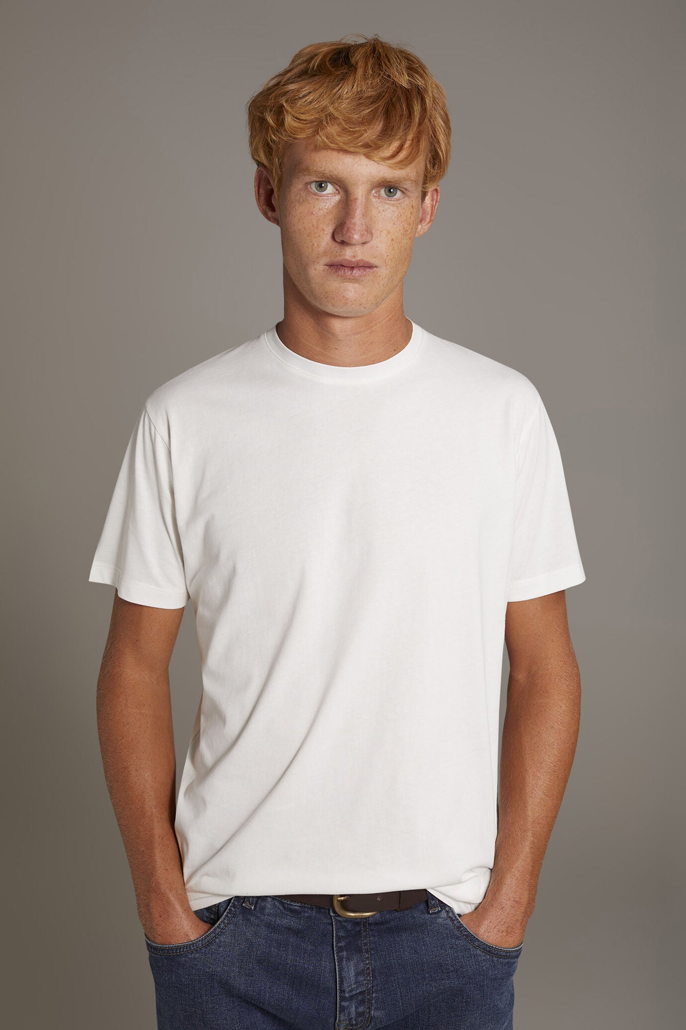 100% cotton made in Italy round neck t-shirt