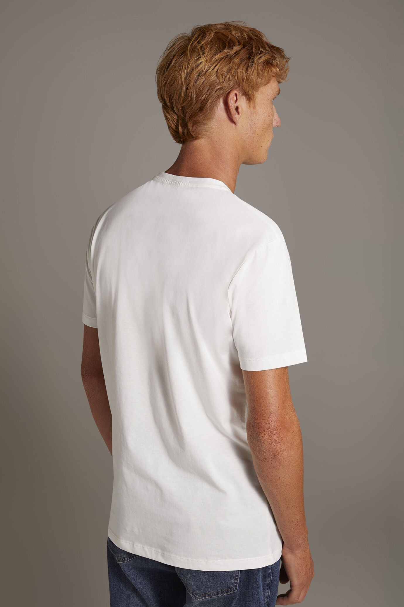 100% cotton made in Italy round neck t-shirt