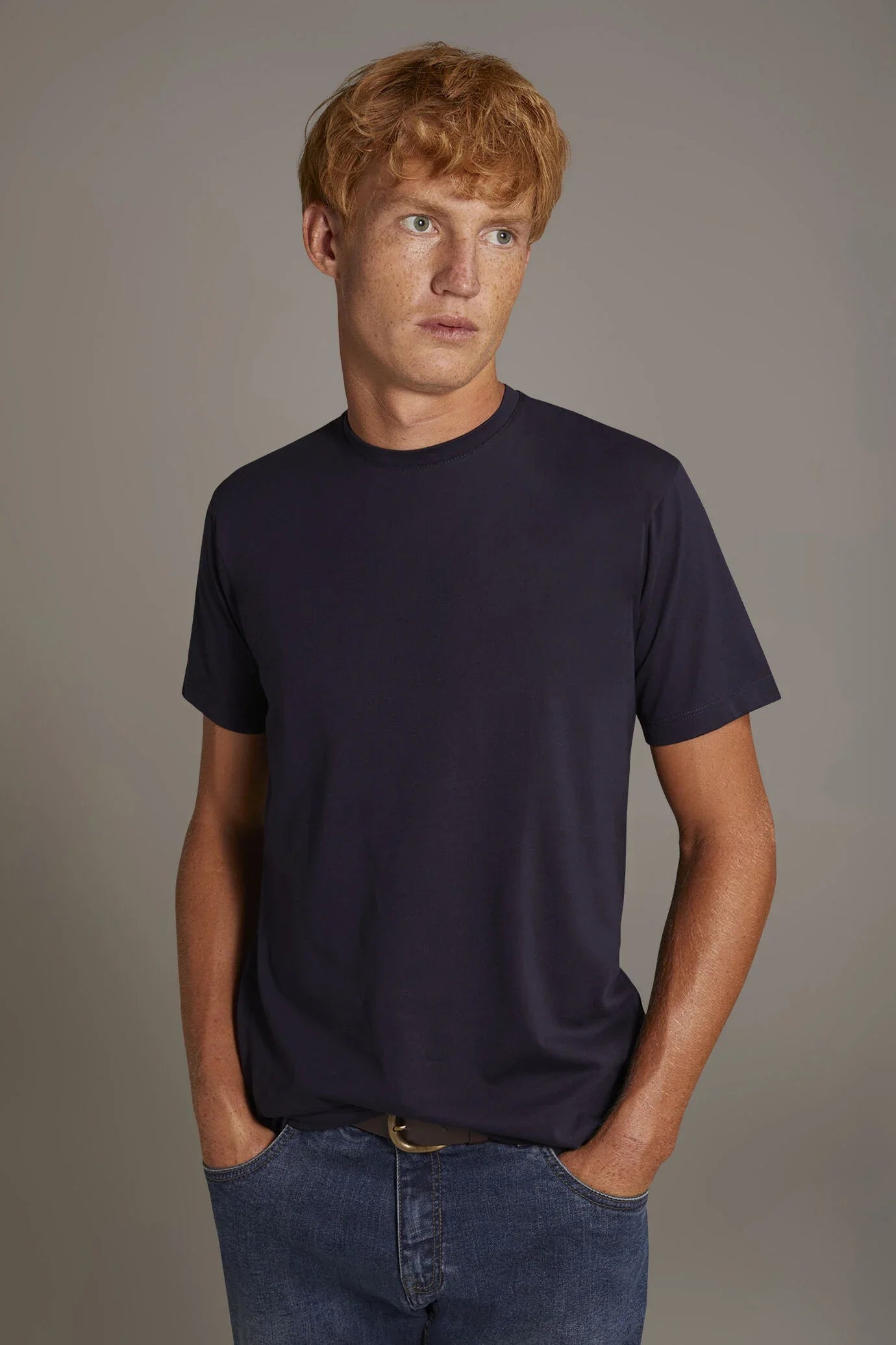 100% cotton made in Italy round neck t-shirt