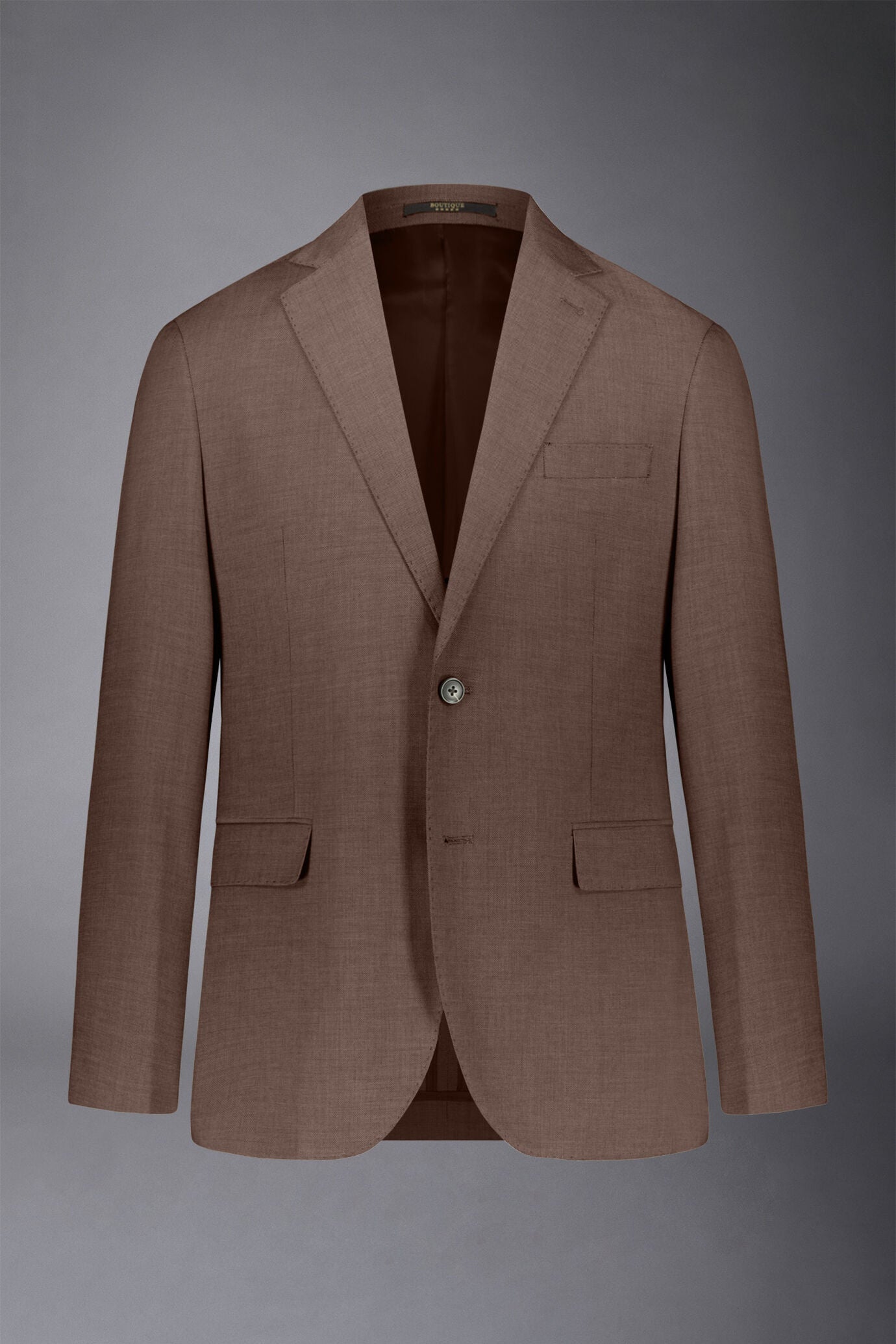 Men's single-breasted suit regular fit bird's eye fabric