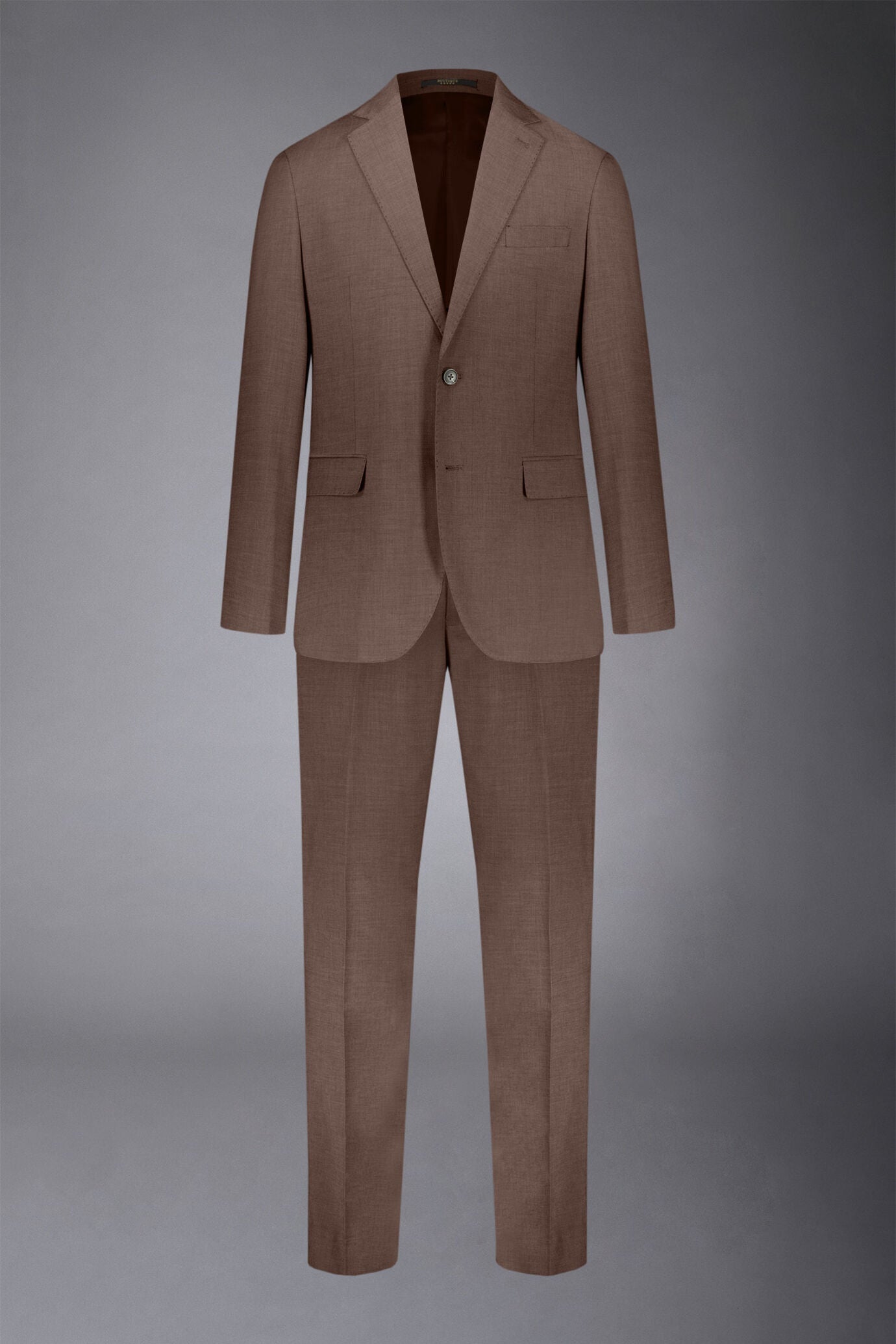 Men's single-breasted suit regular fit bird's eye fabric