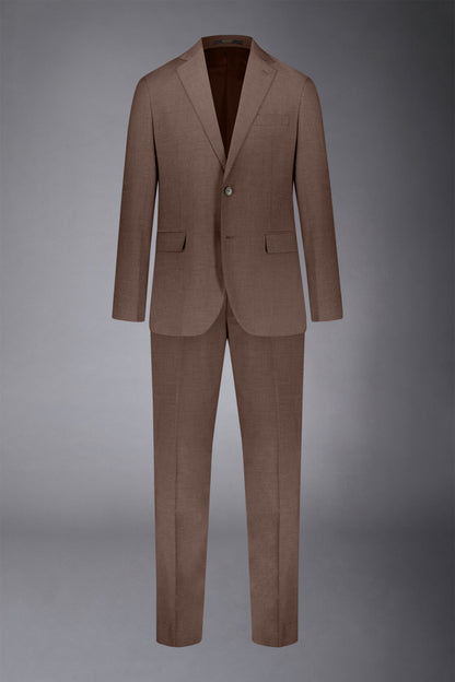 Men's single-breasted suit regular fit bird's eye fabric