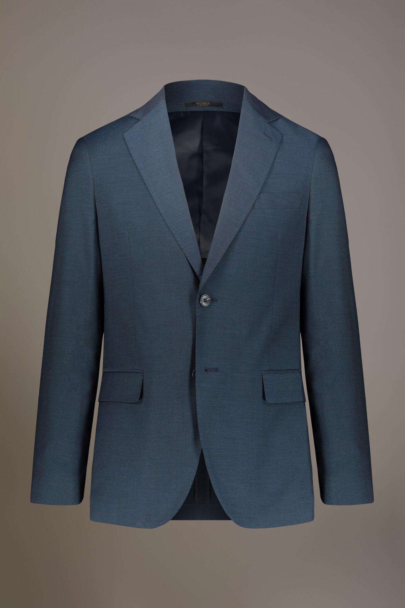Men's single-breasted suit regular fit bird's eye fabric