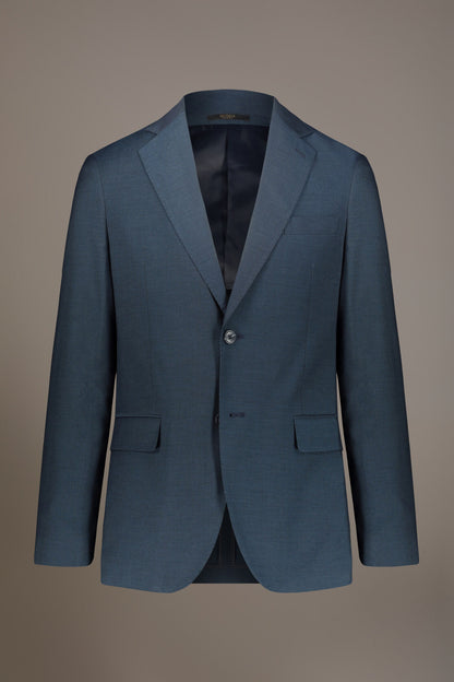 Men's single-breasted suit regular fit bird's eye fabric