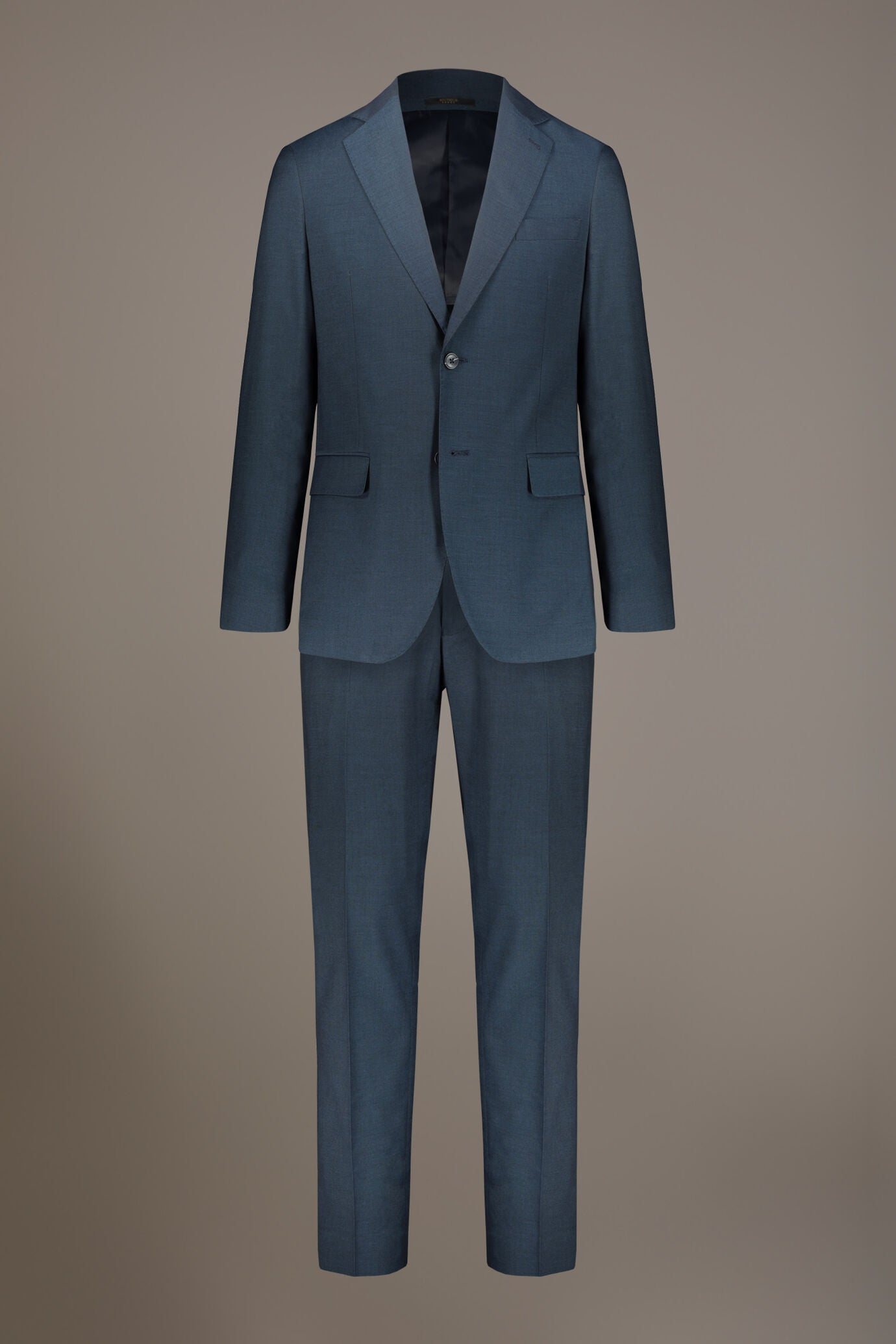 Men's single-breasted suit regular fit bird's eye fabric