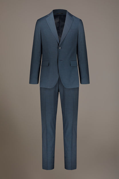 Men's single-breasted suit regular fit bird's eye fabric