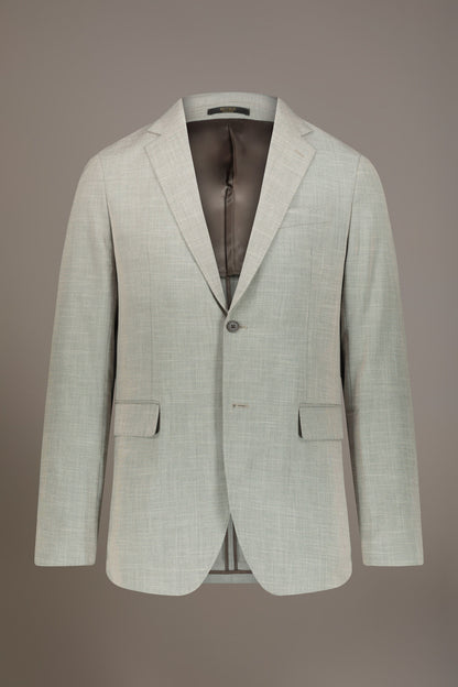 Regular fit single-breasted suit in grisaille fabric