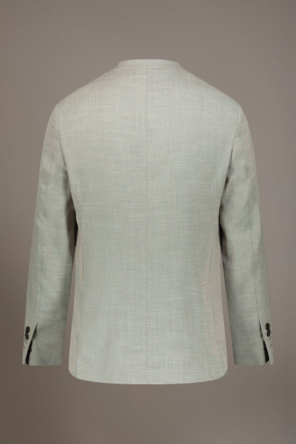 Regular fit single-breasted suit in grisaille fabric