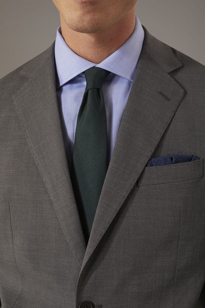 Regular fit single-breasted suit in grisaille fabric