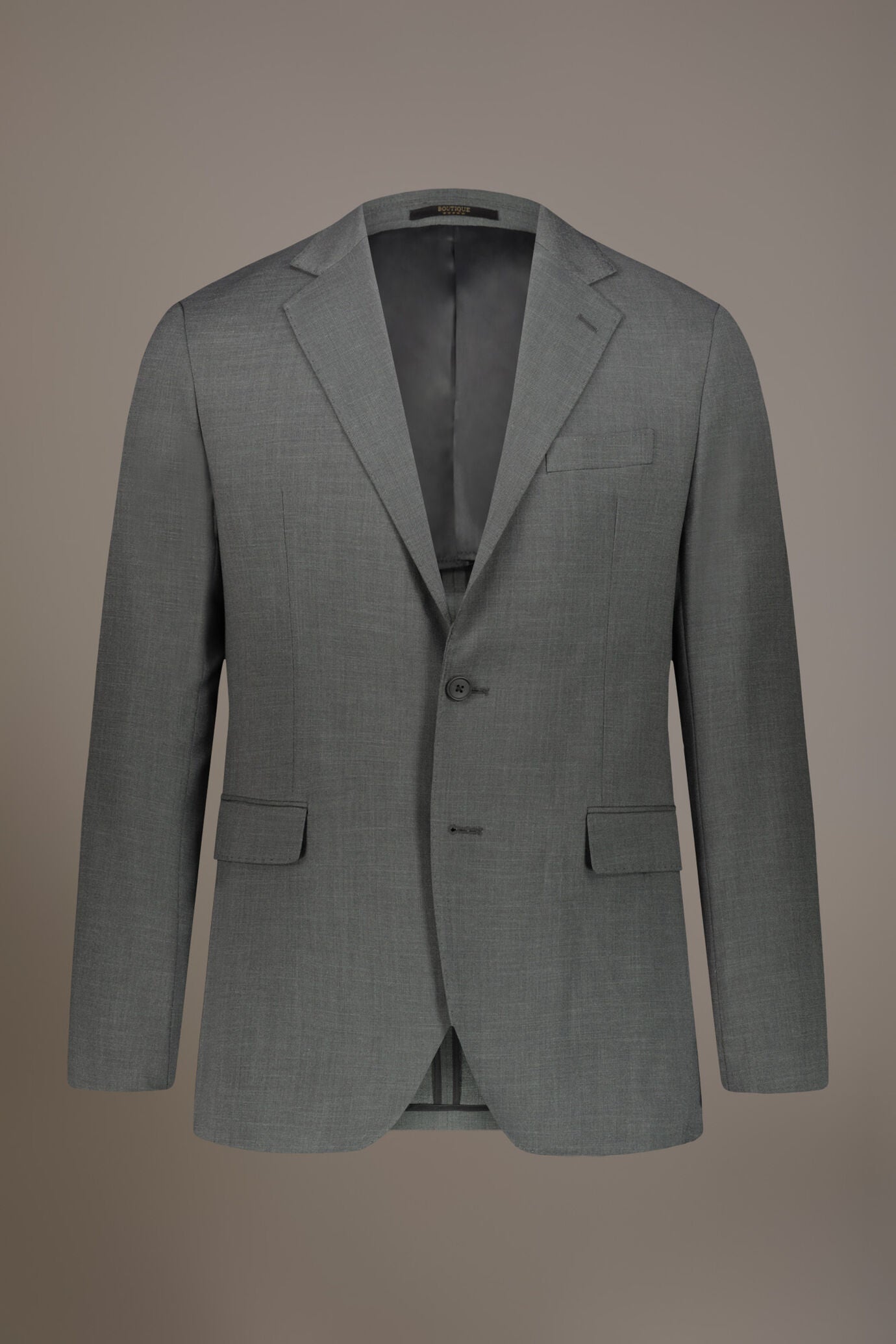 Regular fit single-breasted suit in grisaille fabric