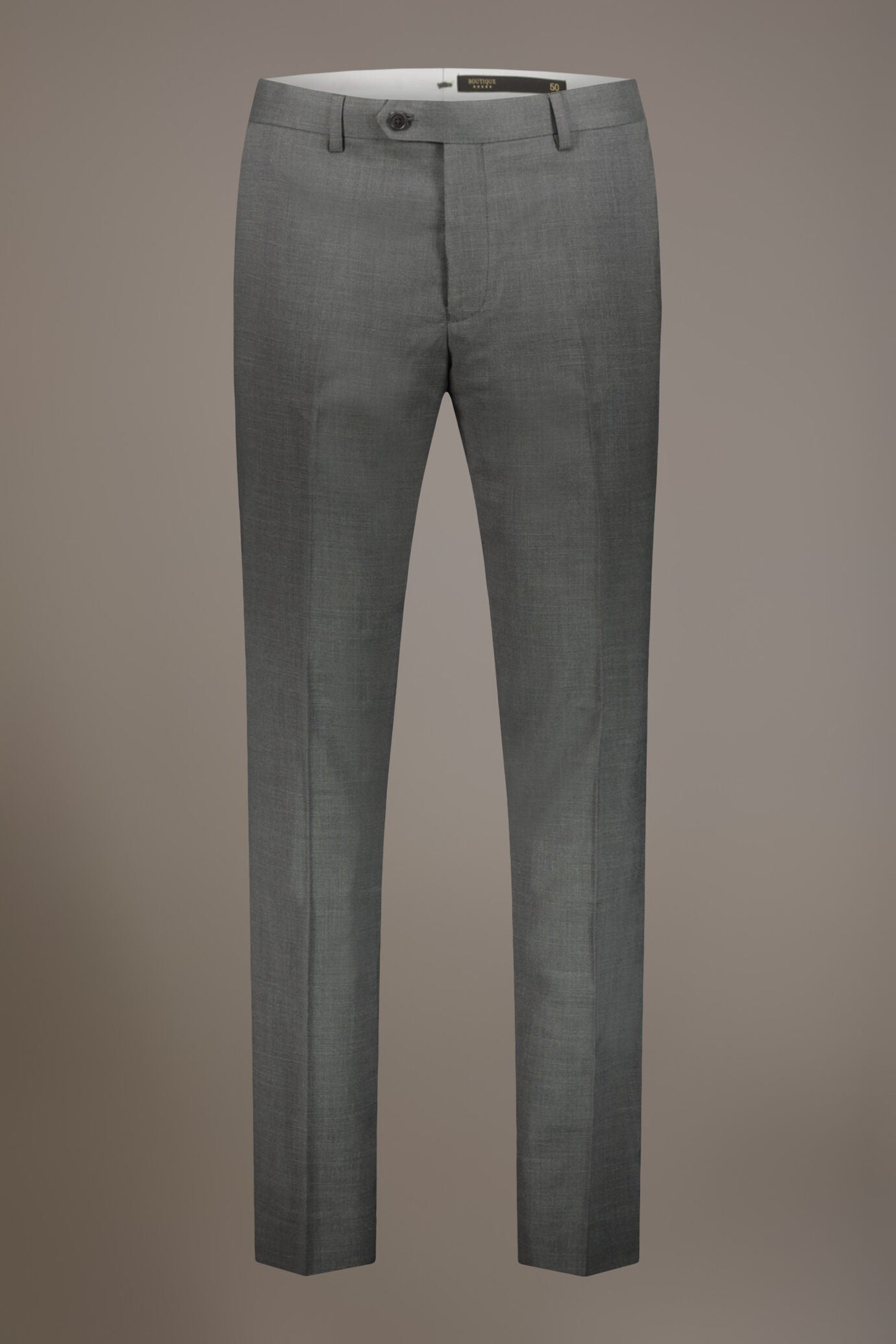 Regular fit single-breasted suit in grisaille fabric