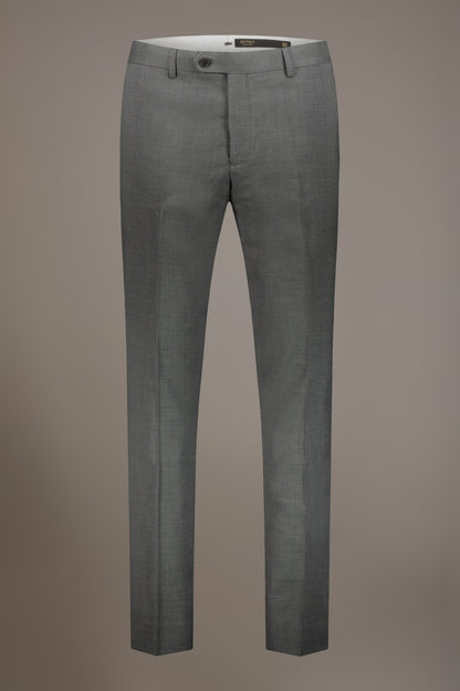 Regular fit single-breasted suit in grisaille fabric