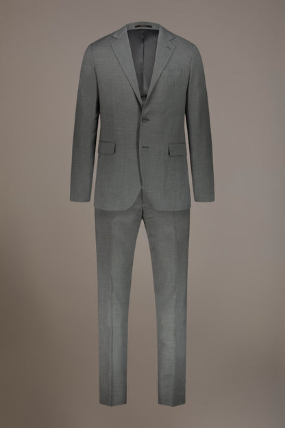 Regular fit single-breasted suit in grisaille fabric