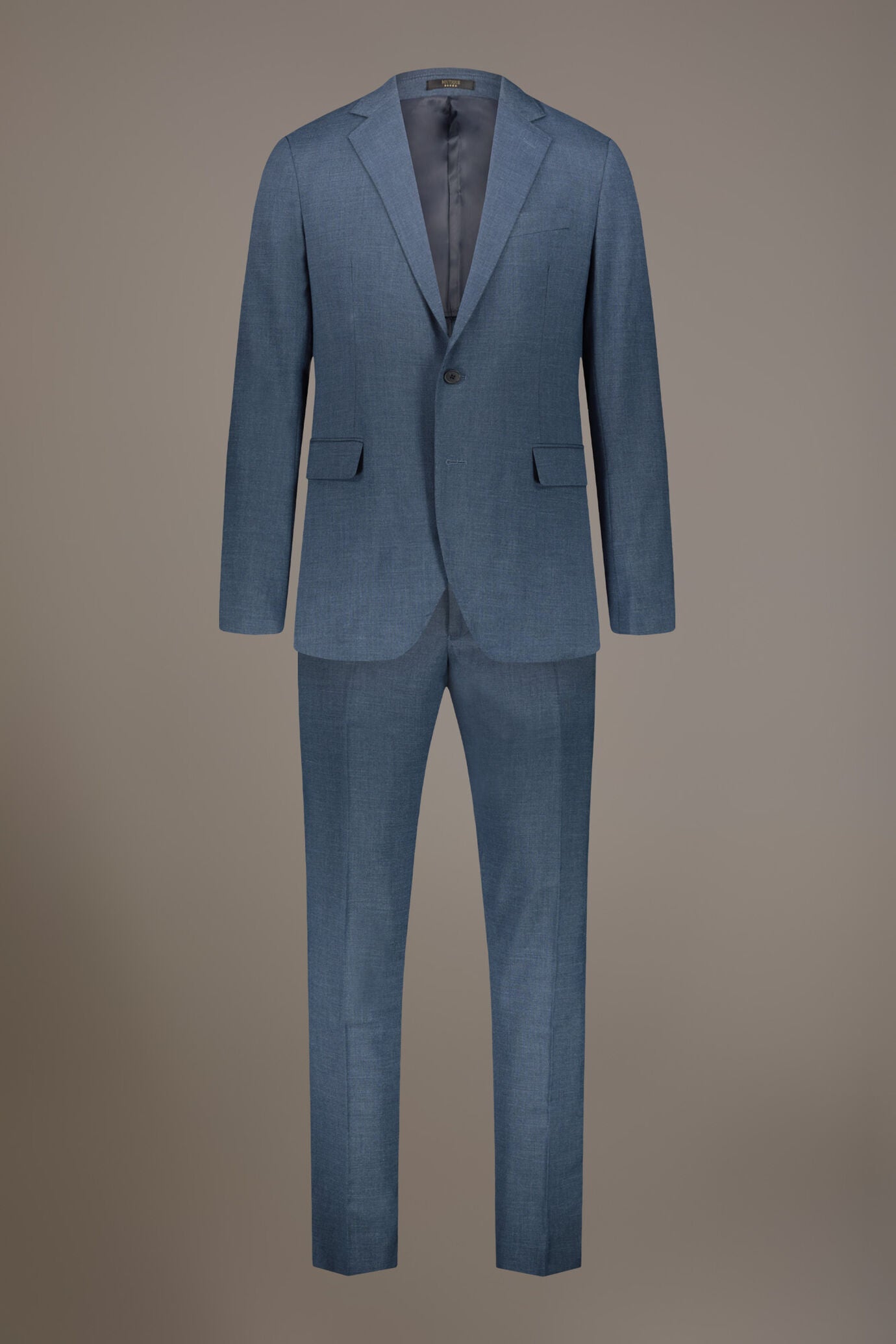 Regular fit single-breasted suit in grisaille fabric