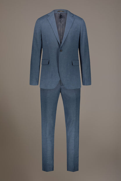 Regular fit single-breasted suit in grisaille fabric