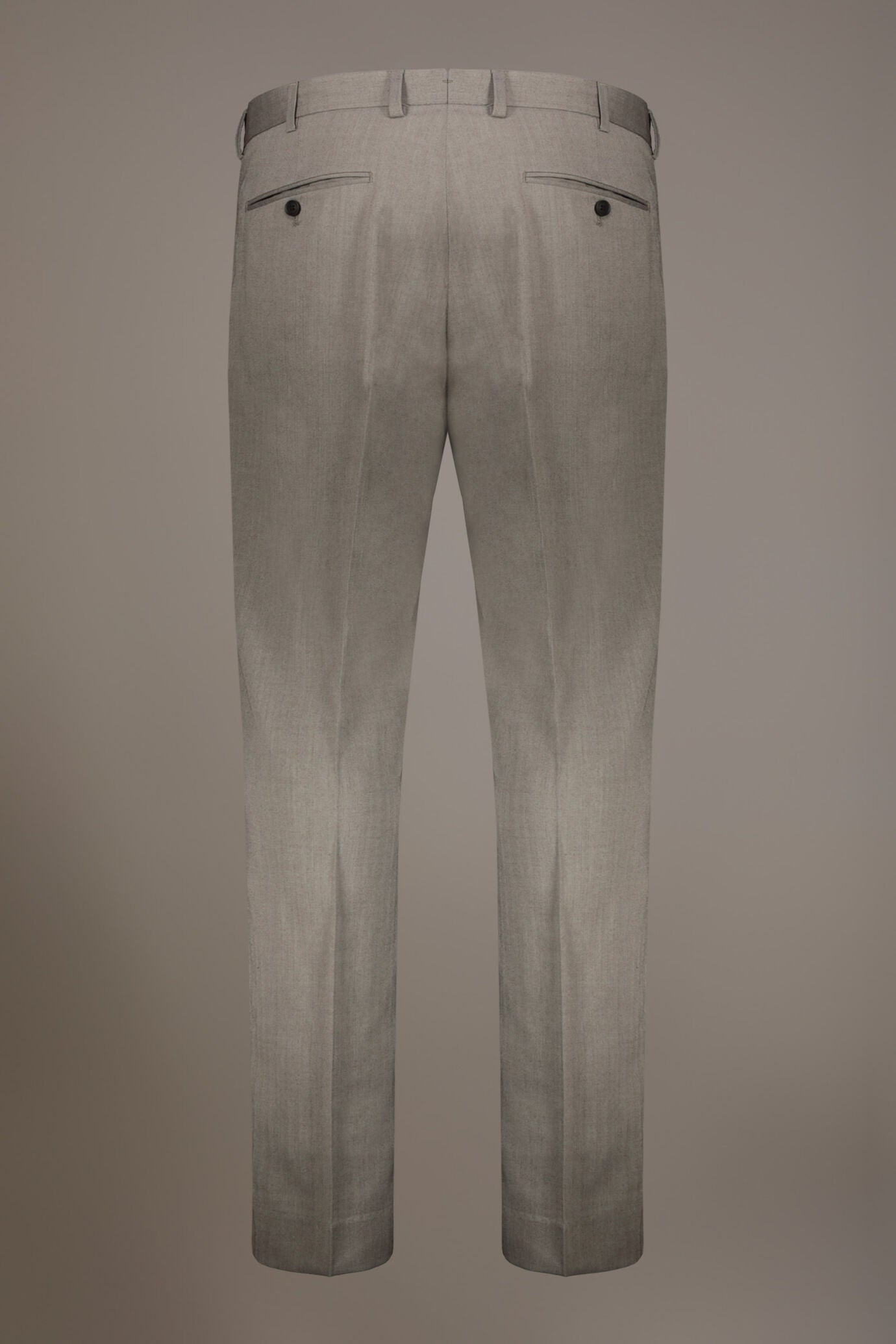 Regular fit single-breasted suit patterned herringbone fabric with solaro texture