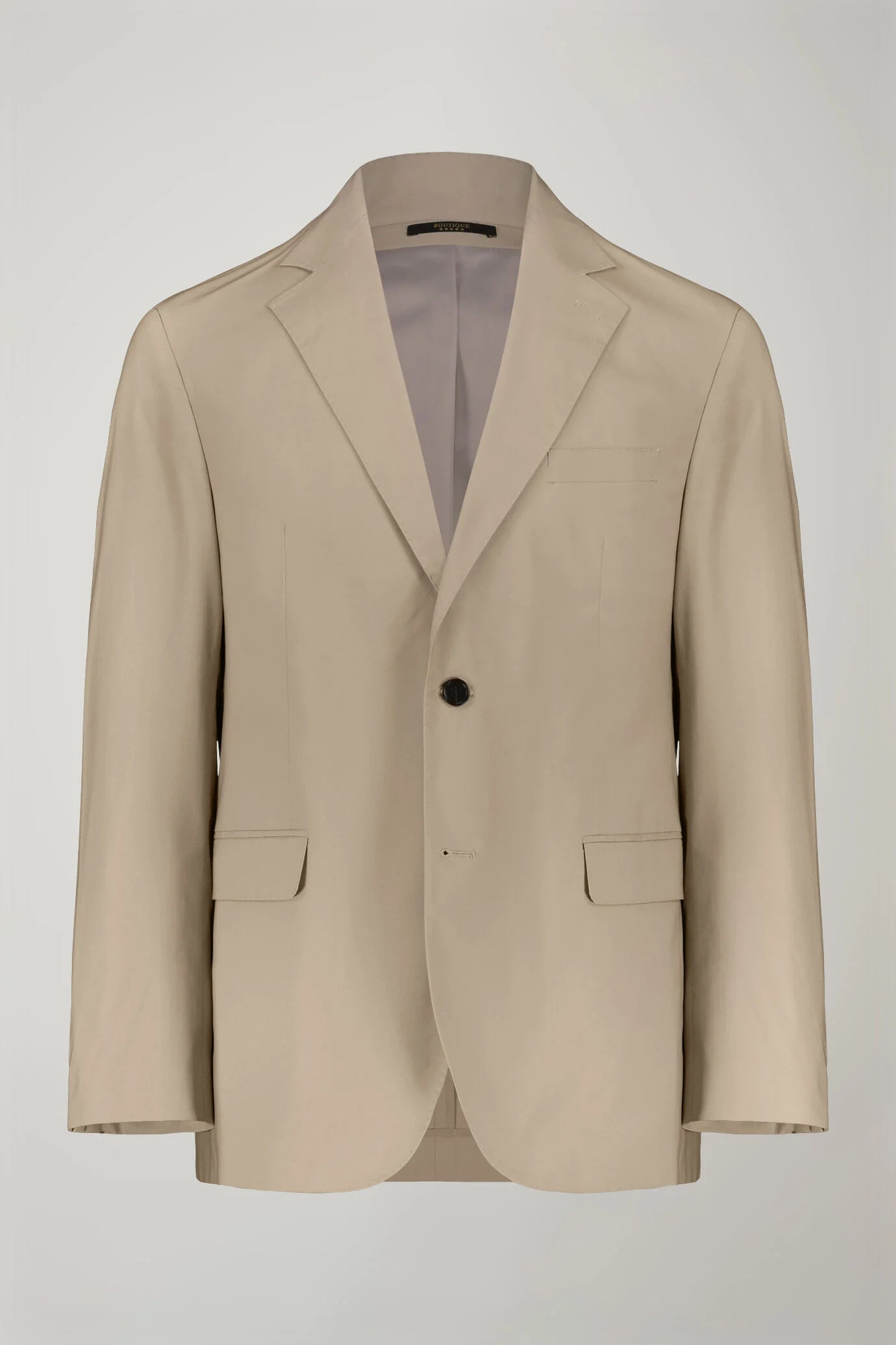 Single-breasted cotton regular fit solid color suit