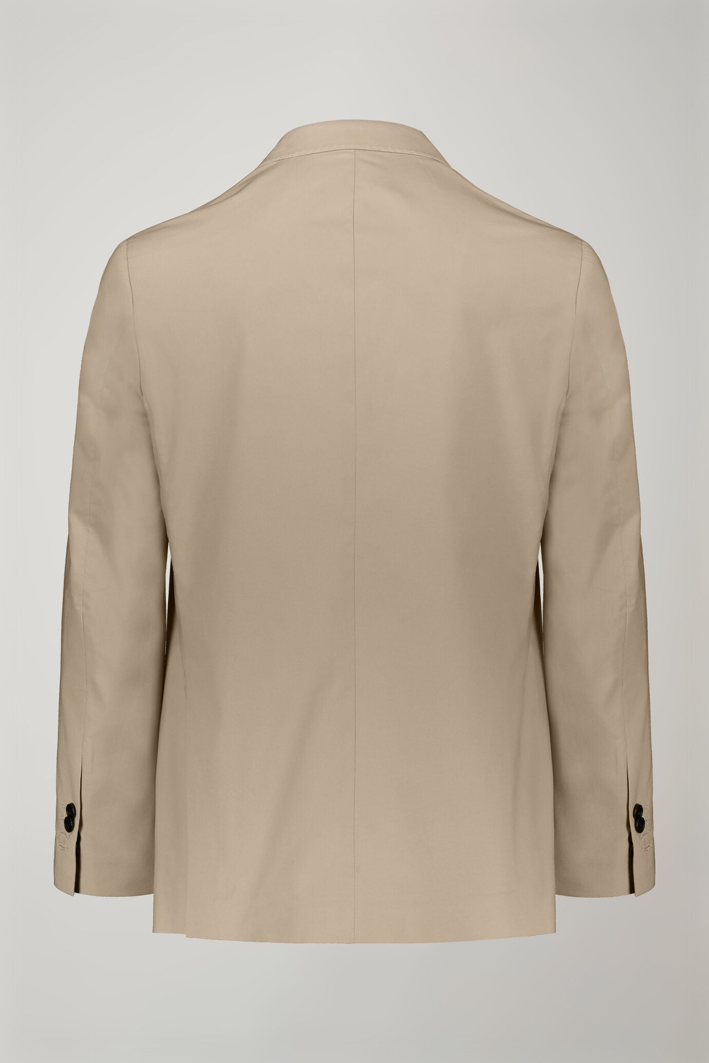 Single-breasted cotton regular fit solid color suit