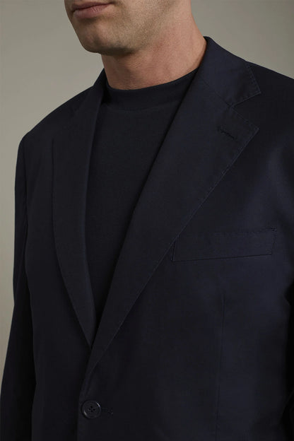 Single-breasted cotton regular fit solid color suit