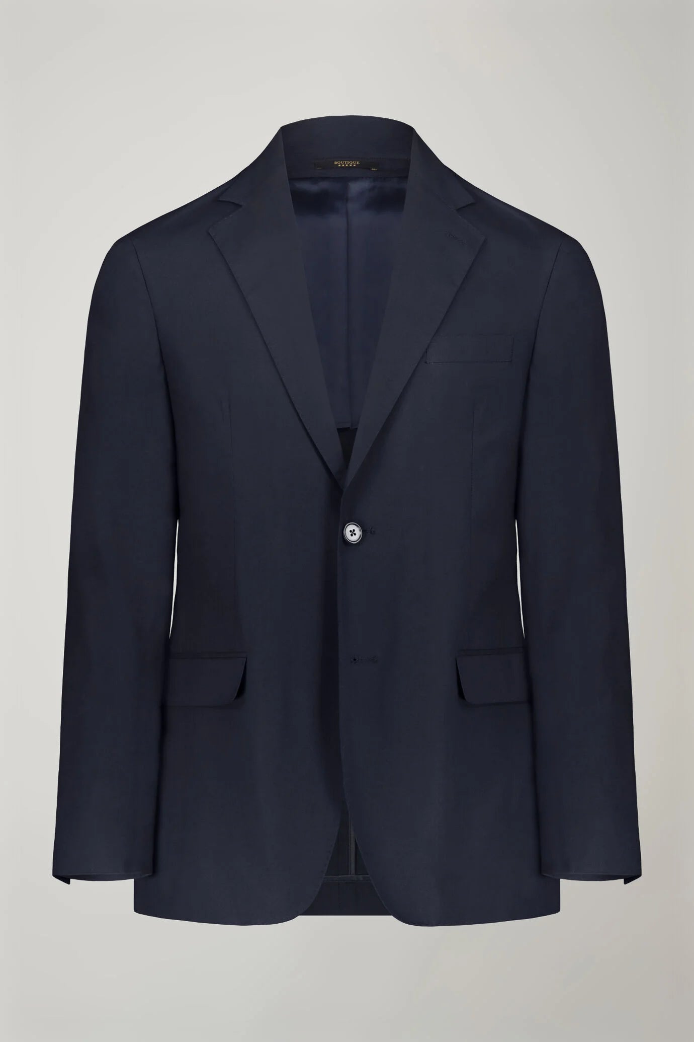 Single-breasted cotton regular fit solid color suit