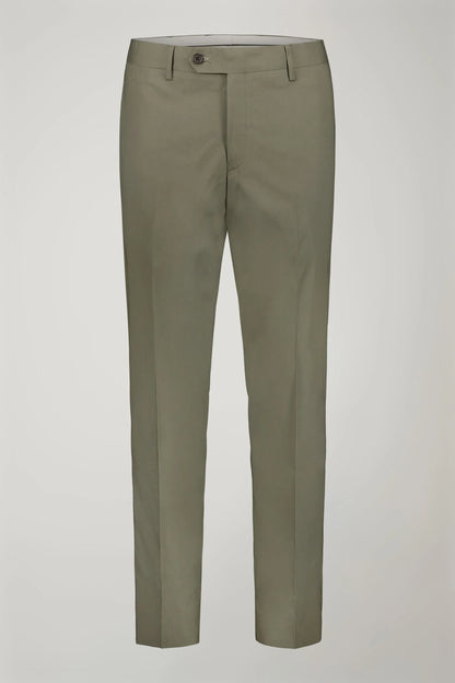 Single-breasted cotton regular fit solid color suit