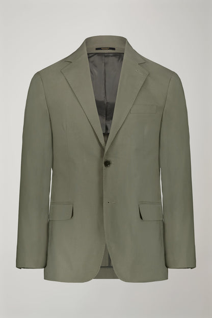 Single-breasted cotton regular fit solid color suit