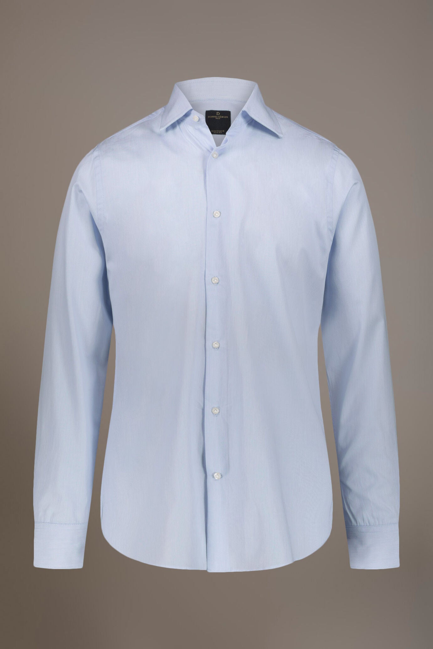 Classic shirt french collar slim fityarn dyed thin stripes