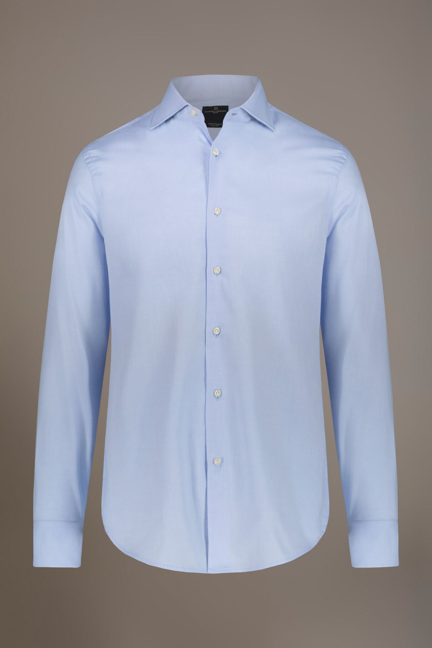 Classic shirt with french collar classic fit herringbone fabric