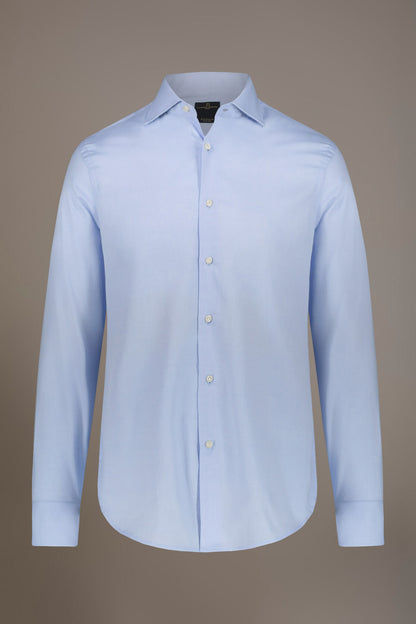 Classic shirt with french collar classic fit herringbone fabric