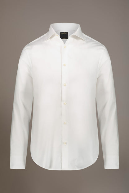 Classic shirt with french collar classic fit herringbone fabric