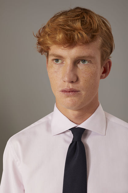 Classic shirt with french collar classic fit dobby fabric