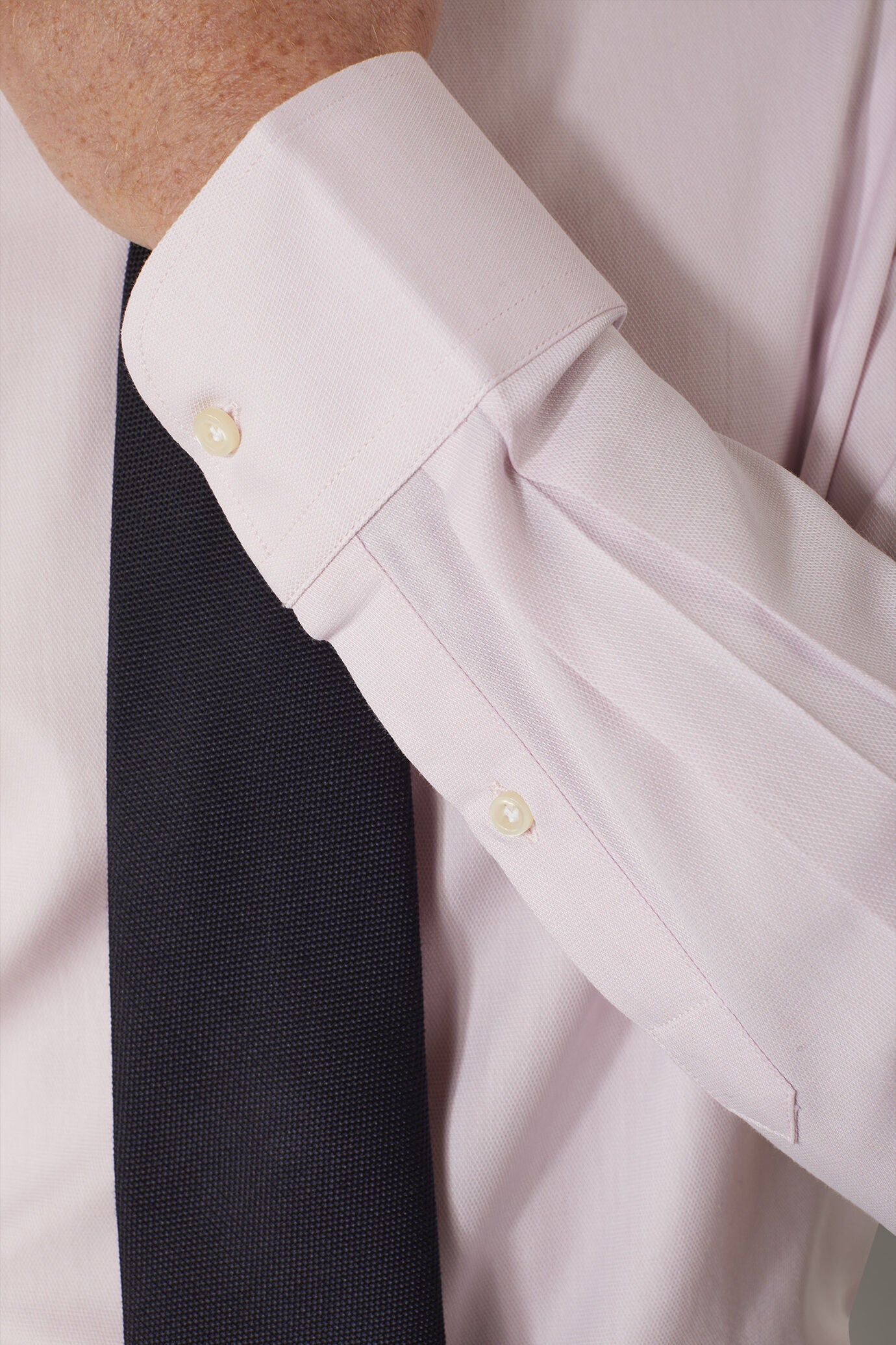 Classic shirt with french collar classic fit dobby fabric