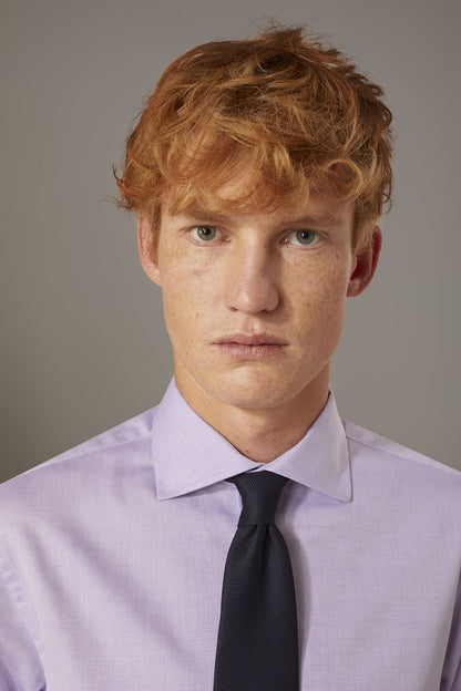 Classic shirt with french collar classic fit dobby fabric