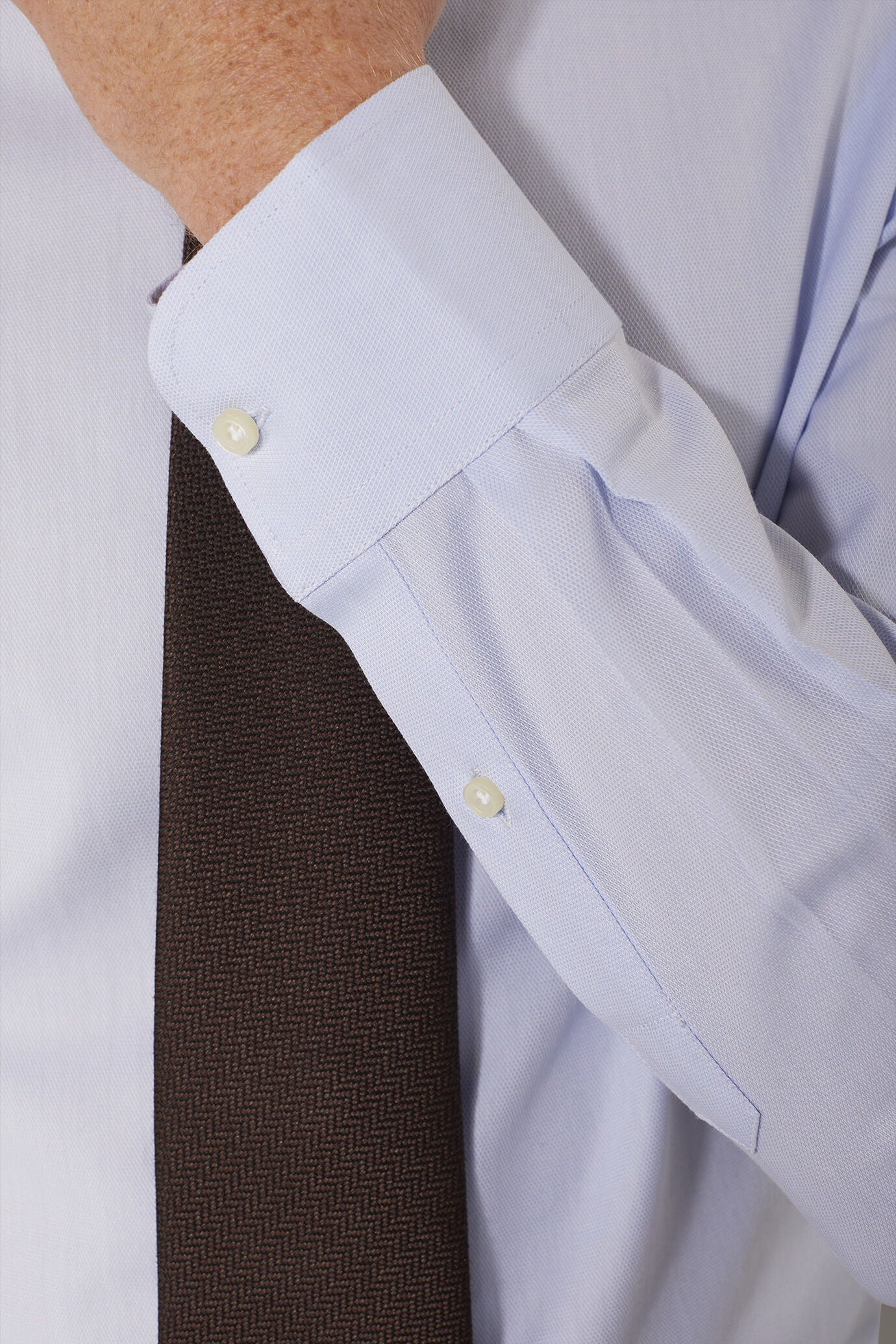 Classic shirt with french collar classic fit dobby fabric