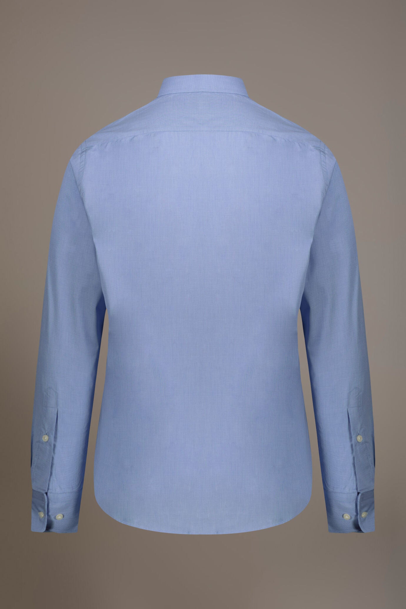 Classic shirt with french collar classic fit microcheck fabric