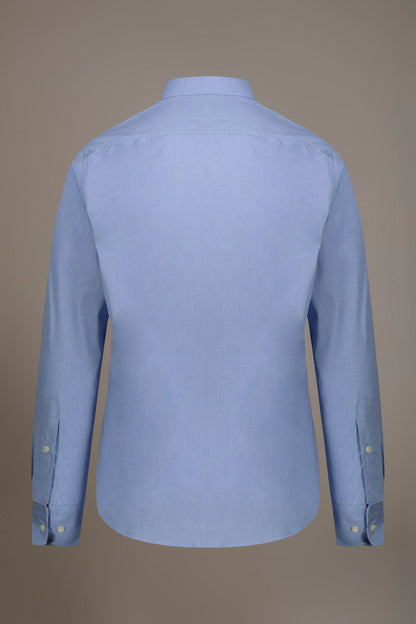 Classic shirt with french collar classic fit microcheck fabric