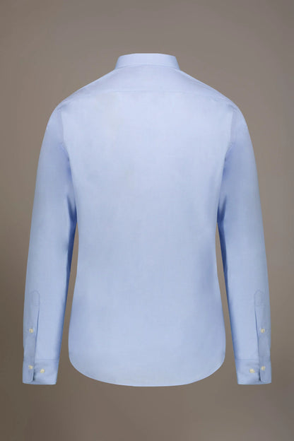 Classic shirt with french collar classic fit microcheck fabric