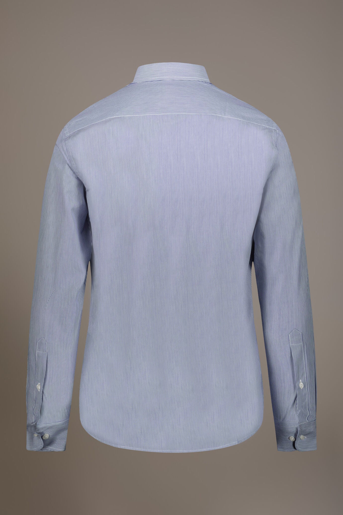 Classic shirt with french collar slim fit yarn dyed thin stripes
