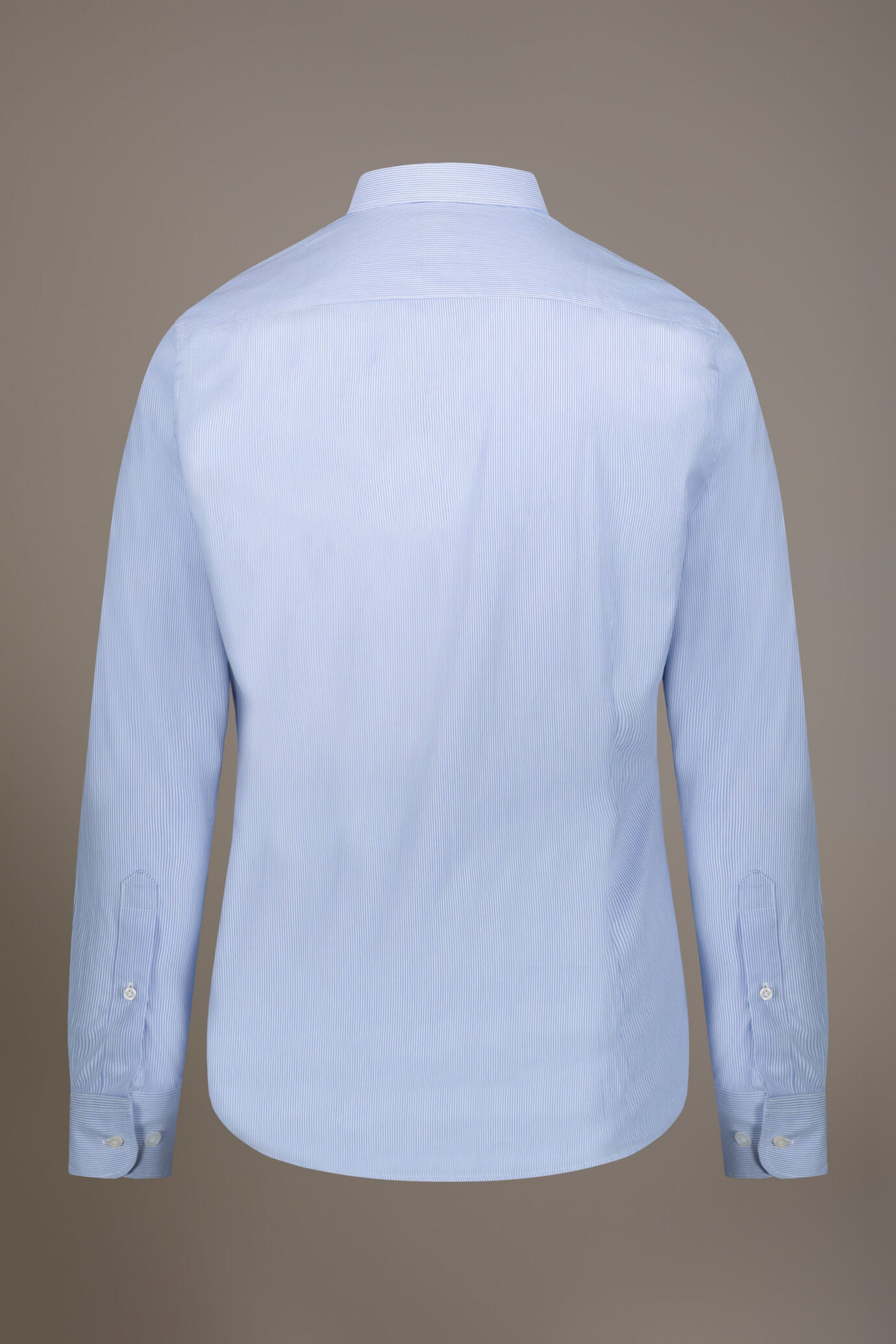 Classic shirt with french collar slim fit yarn dyed thin stripes