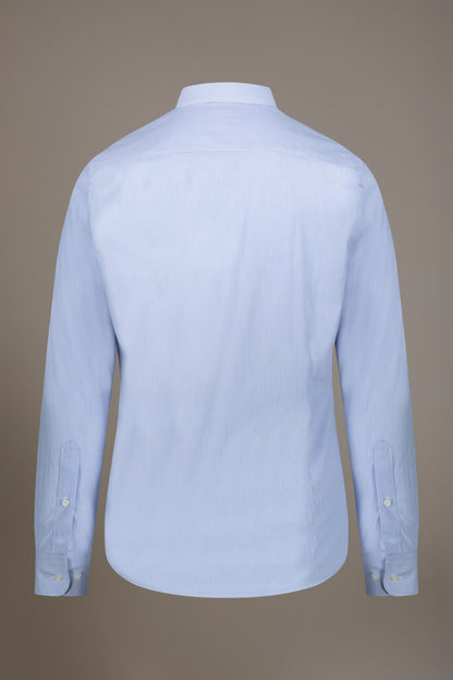Classic shirt with french collar slim fit yarn dyed thin stripes