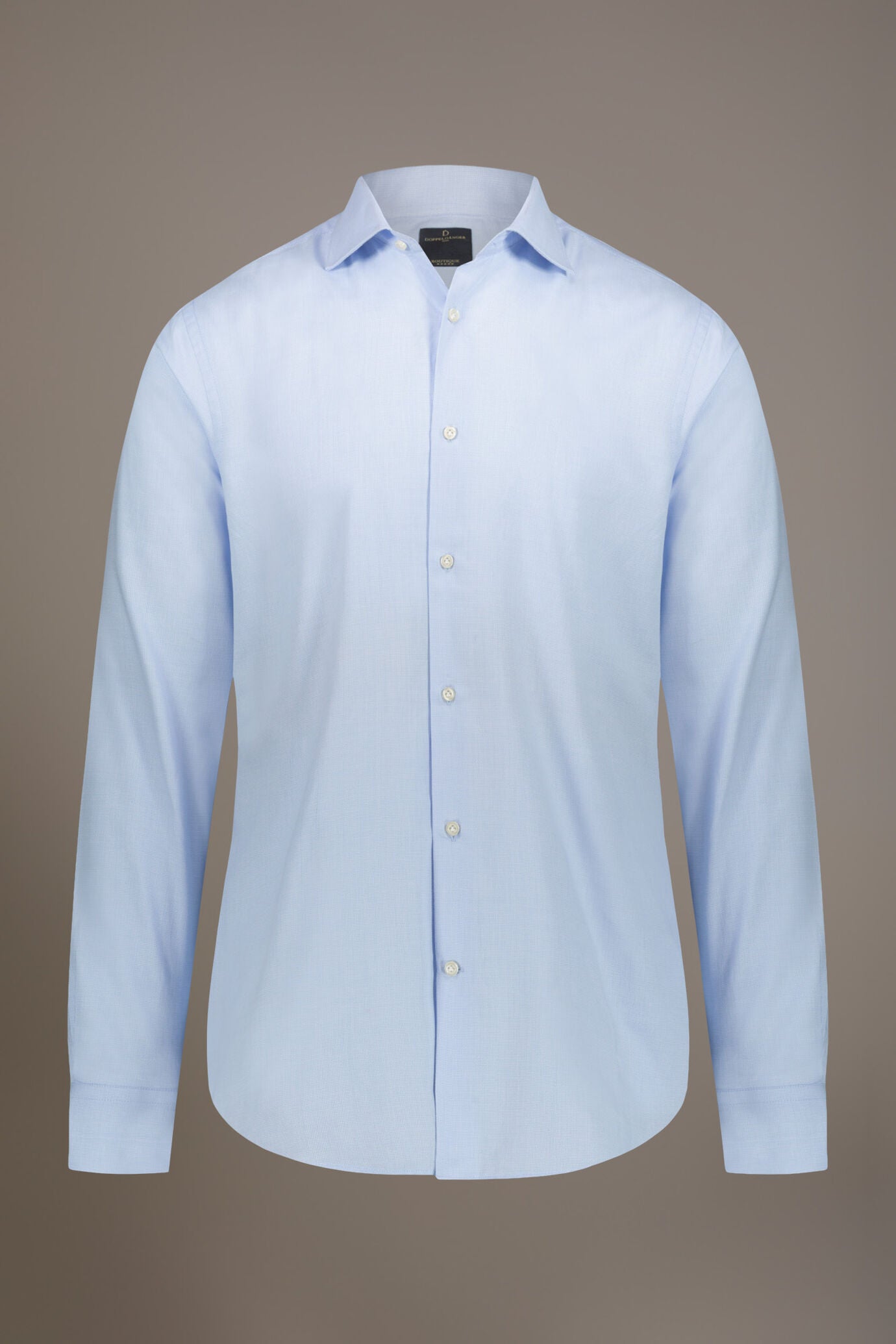 Classic shirt with french collar slim fit dobby fabric