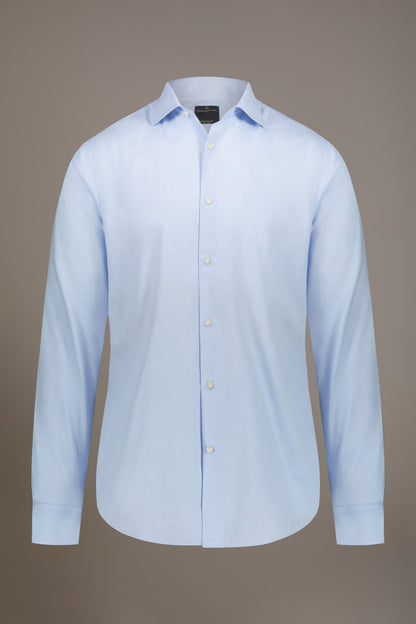 Classic shirt with french collar slim fit dobby fabric