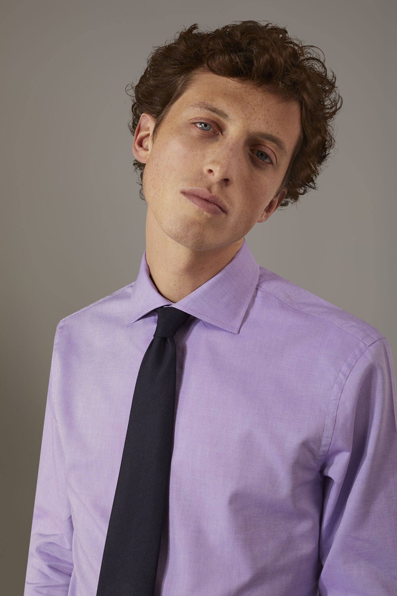 Classic shirt with french collar classic fit superlight oxford fabric